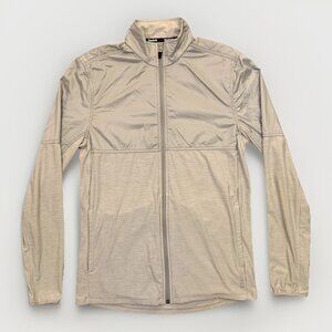 Reebok Mens Speedwick Jacket Size S Gray Full Zip Activewear Pockets Stretch GUC